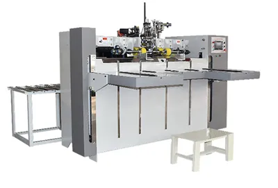 Zoo Zoo 2 Pieces Semi-auto Stitcher Ob Chav Servo High Speed ​​Carton Box Stitcher Corrugated Paperboard Stitching Tshuab